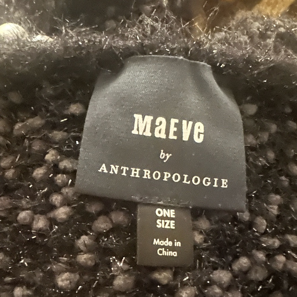 Anthropologie Maeve Black Sweater with Pearl Detailing - Picture 7 of 7
